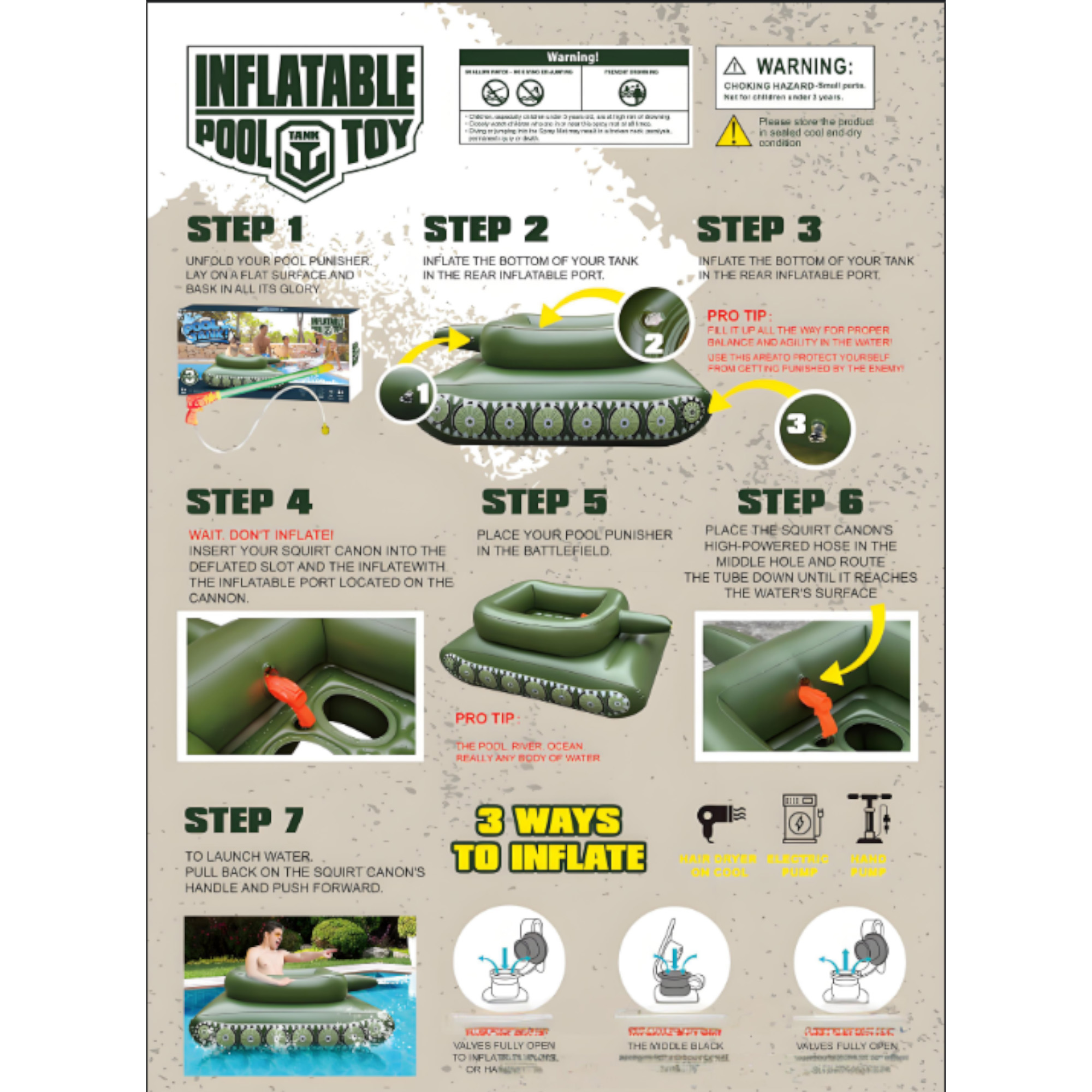?Inflatable Water Blast Tank Pool Float 4