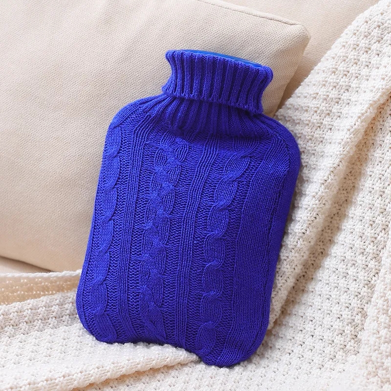 2000Ml 2 Liter Rubber Hot Water Bottle With Cover Knitted 2