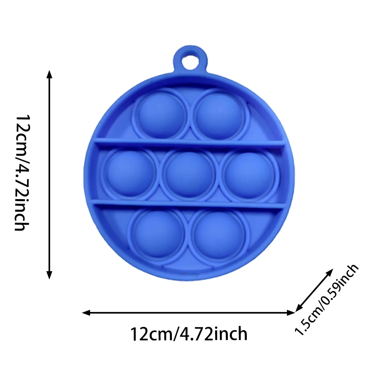 Round Pop Bubble Fidget Sensory Toy Keychain 6