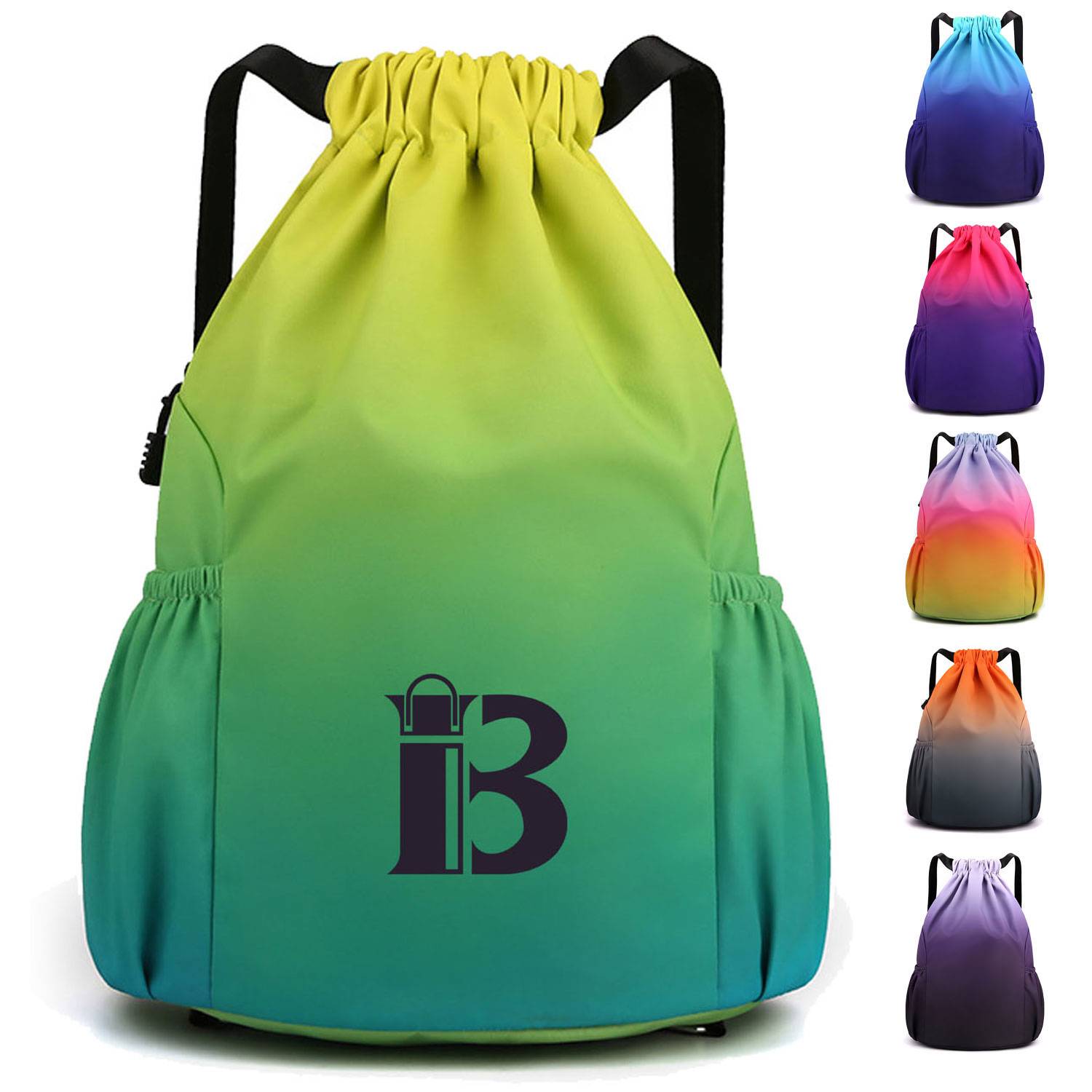 Nylon Waterproof Drawstring Backpack 1