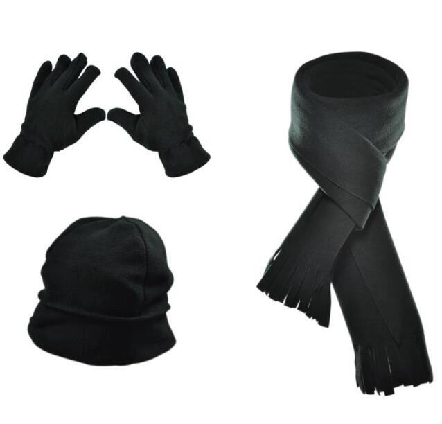 Polar Fleece 3 Piece Hat Scarf Glove Set 5