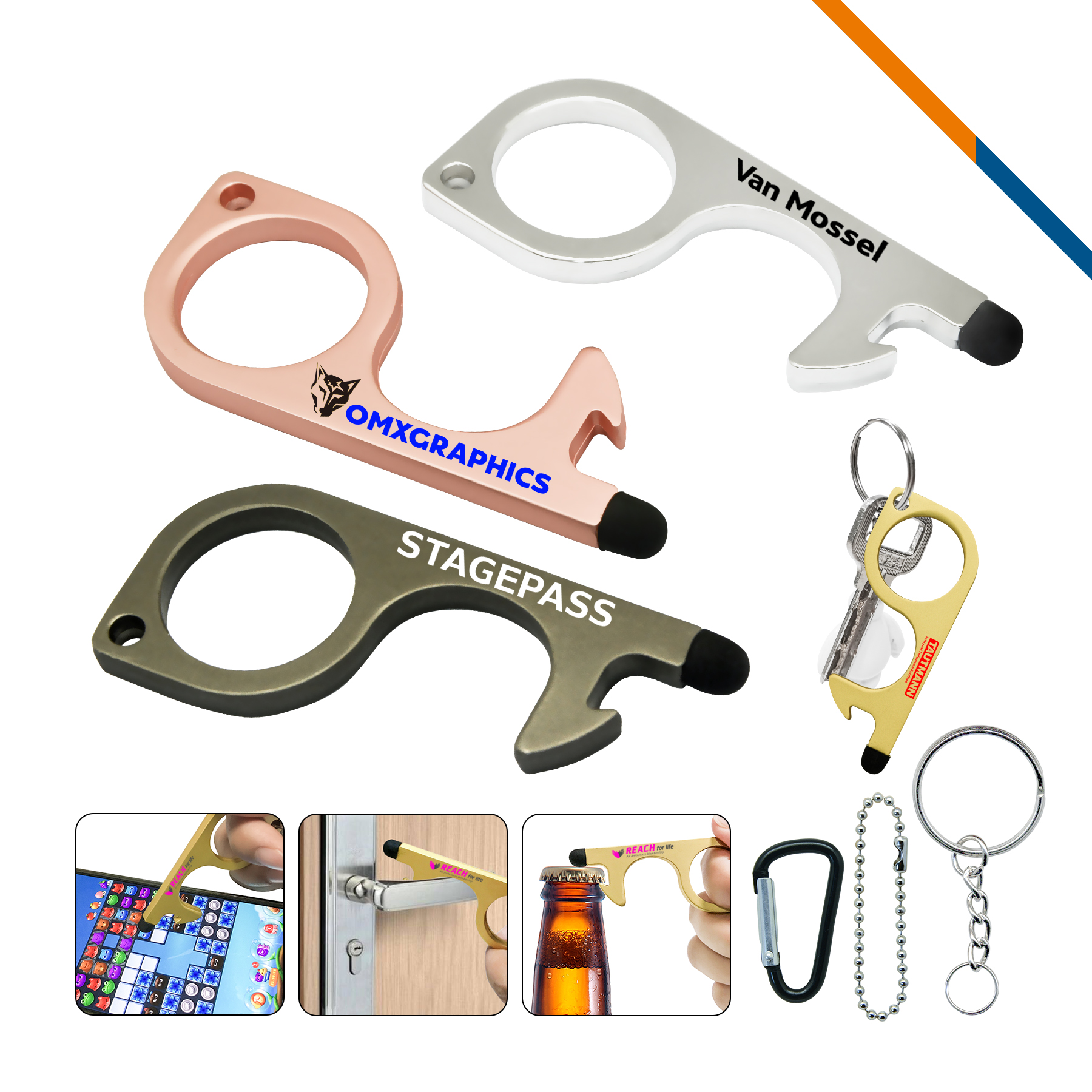3in1 Non Touch Keychain 1