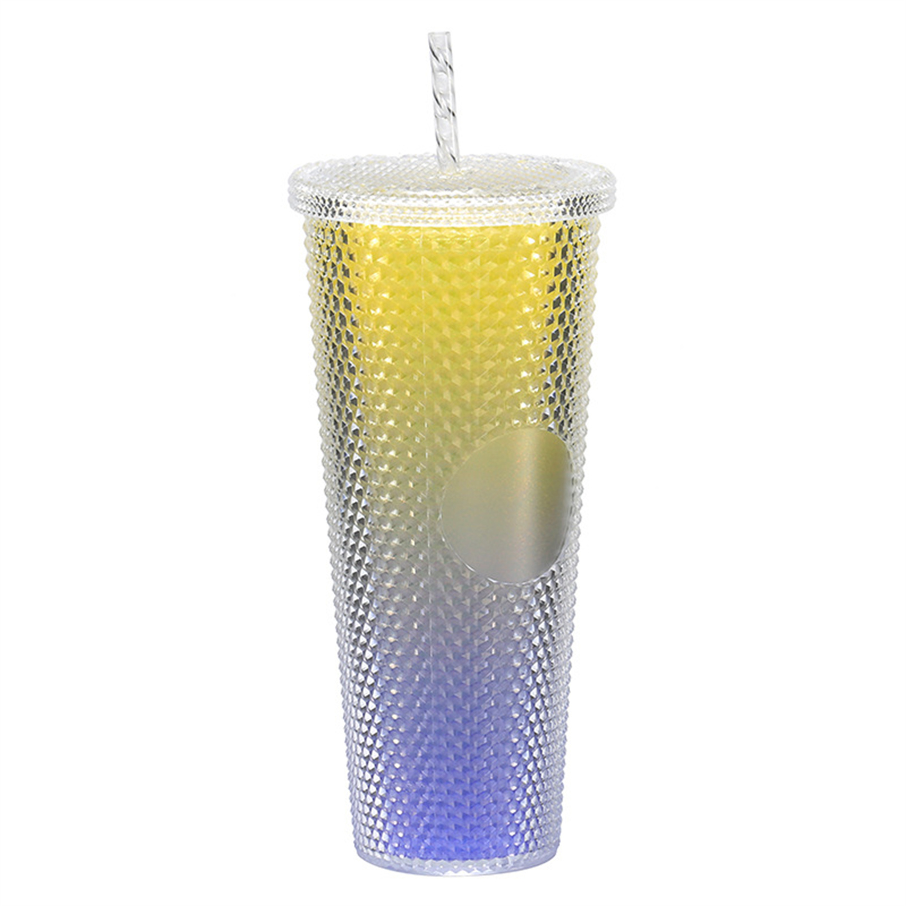 24oz Plastic Durian Cup with Straw 3