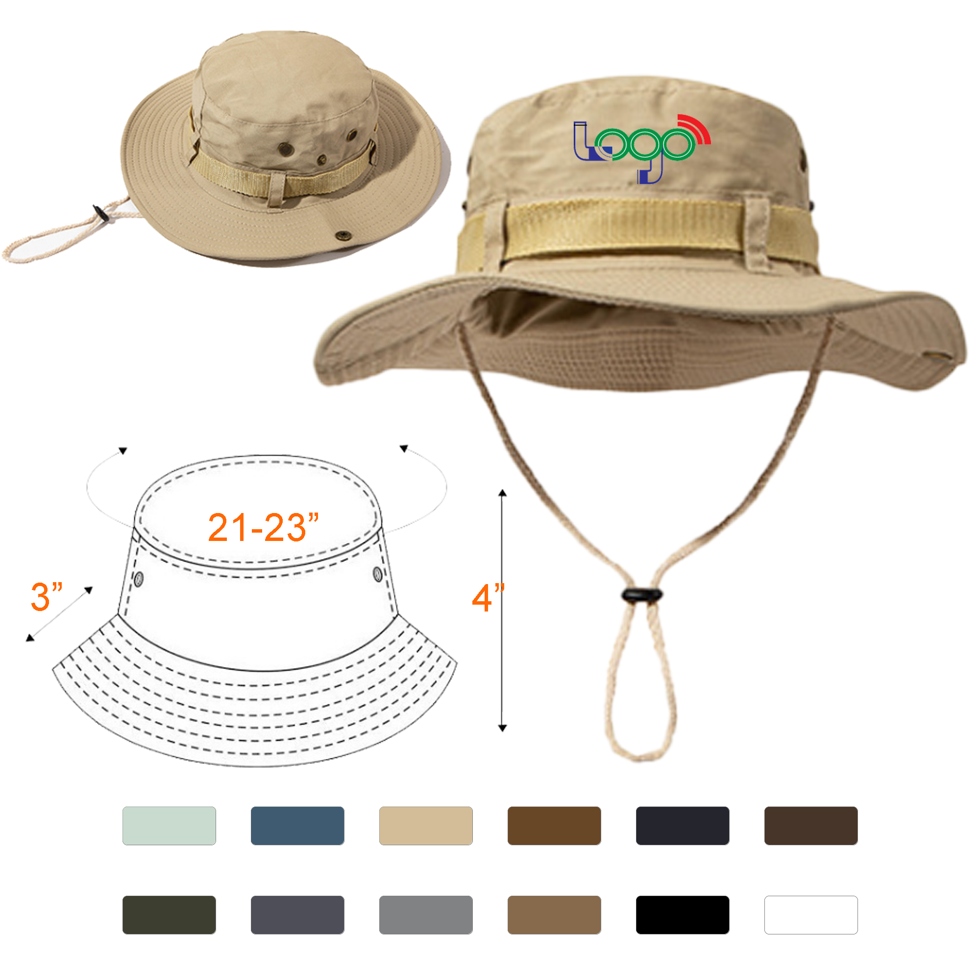 Wide Brim Hiking Bucket Hat 2