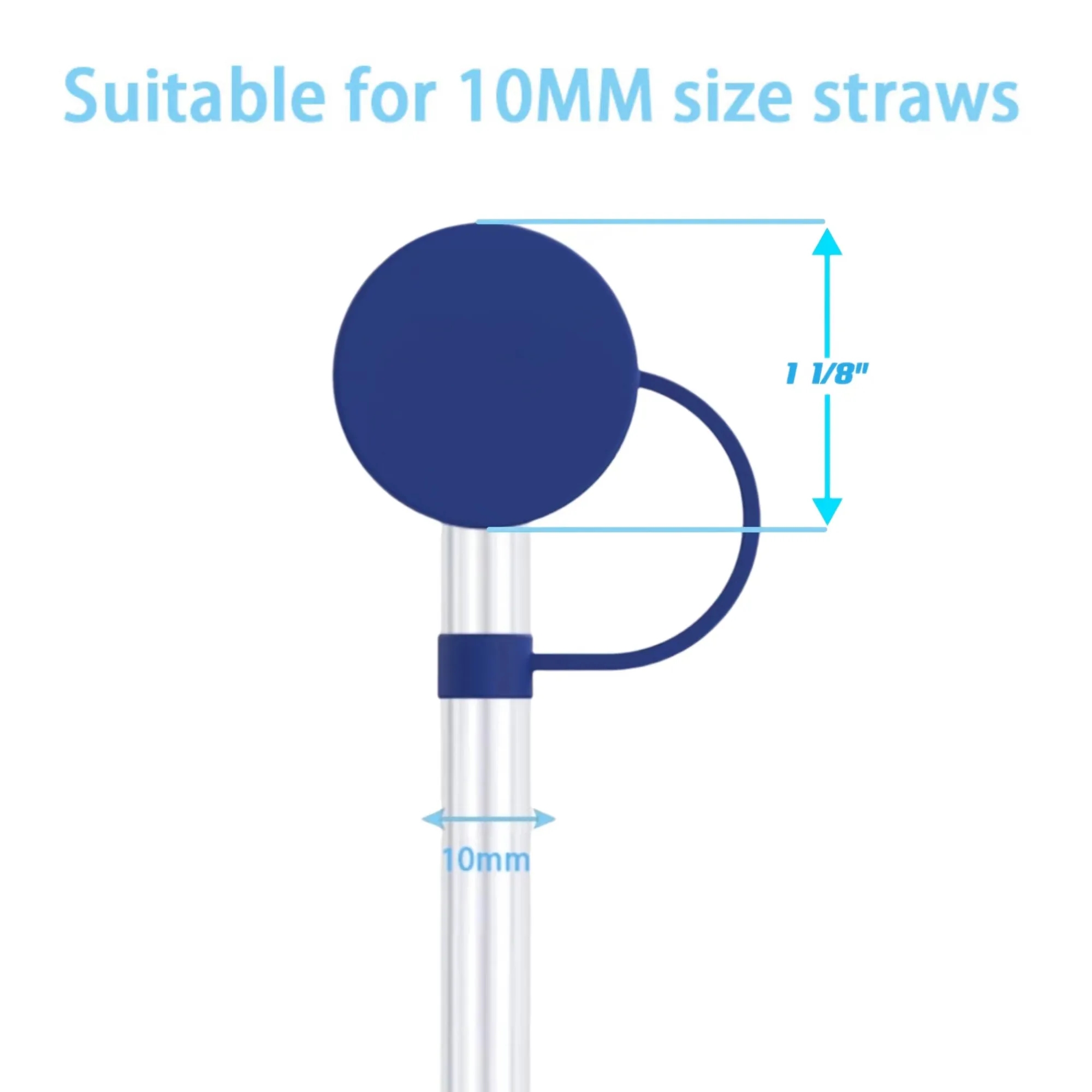 Round Silicone Dustproof Straw Cap 11