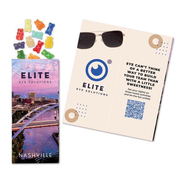 Full-Color Custom Sweeter Cards with Albanese Sweet and Sour Gummi Bears