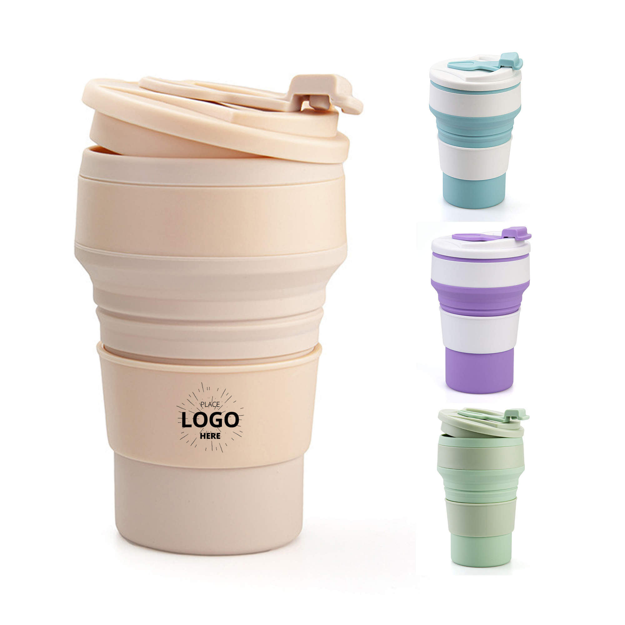 Silicone Foldable Cup With Lanyard 2