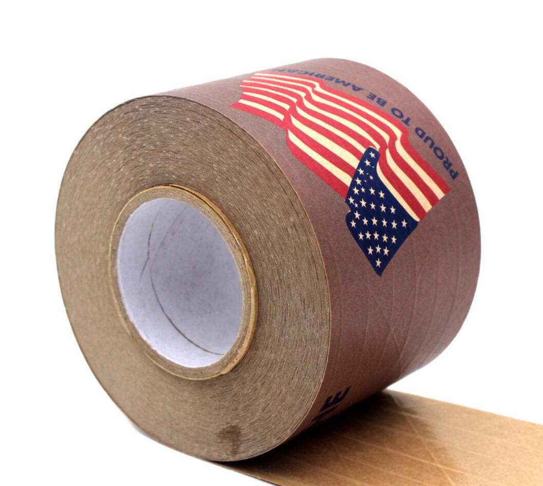 Custom 3 Color Brown Ultra Durable Water-Activated Tape 2