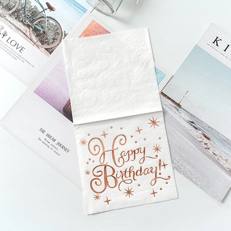 Custom Gold Stamping Disposable Paper Napkins 6