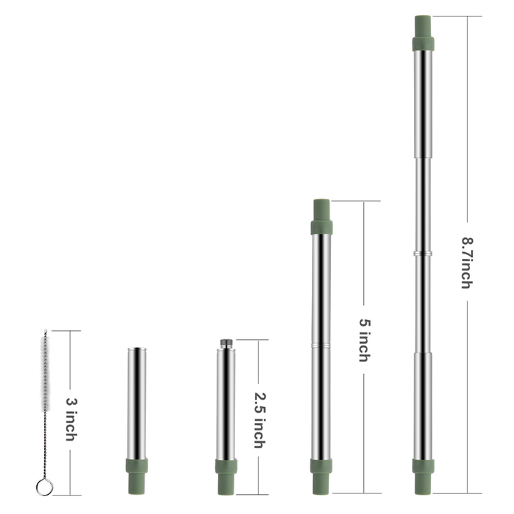 Collapsible Stainless Straws With Case Made of premium food-grade stainless steel 2