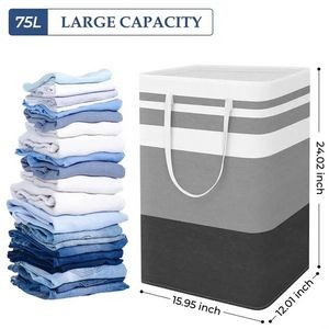 Spacious Laundry Hamper Foldable Washing Bin Standalone 18