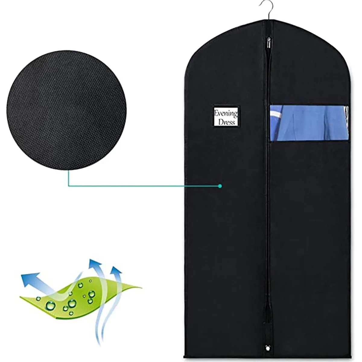 Foldable Garment Bags for Hanging Clothes with Clear Window 5