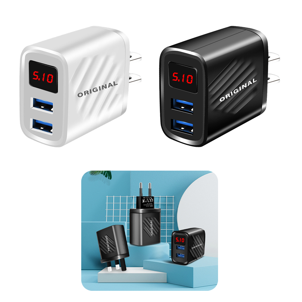 Wall Charger Two-Port Intelligent Digital Display 1