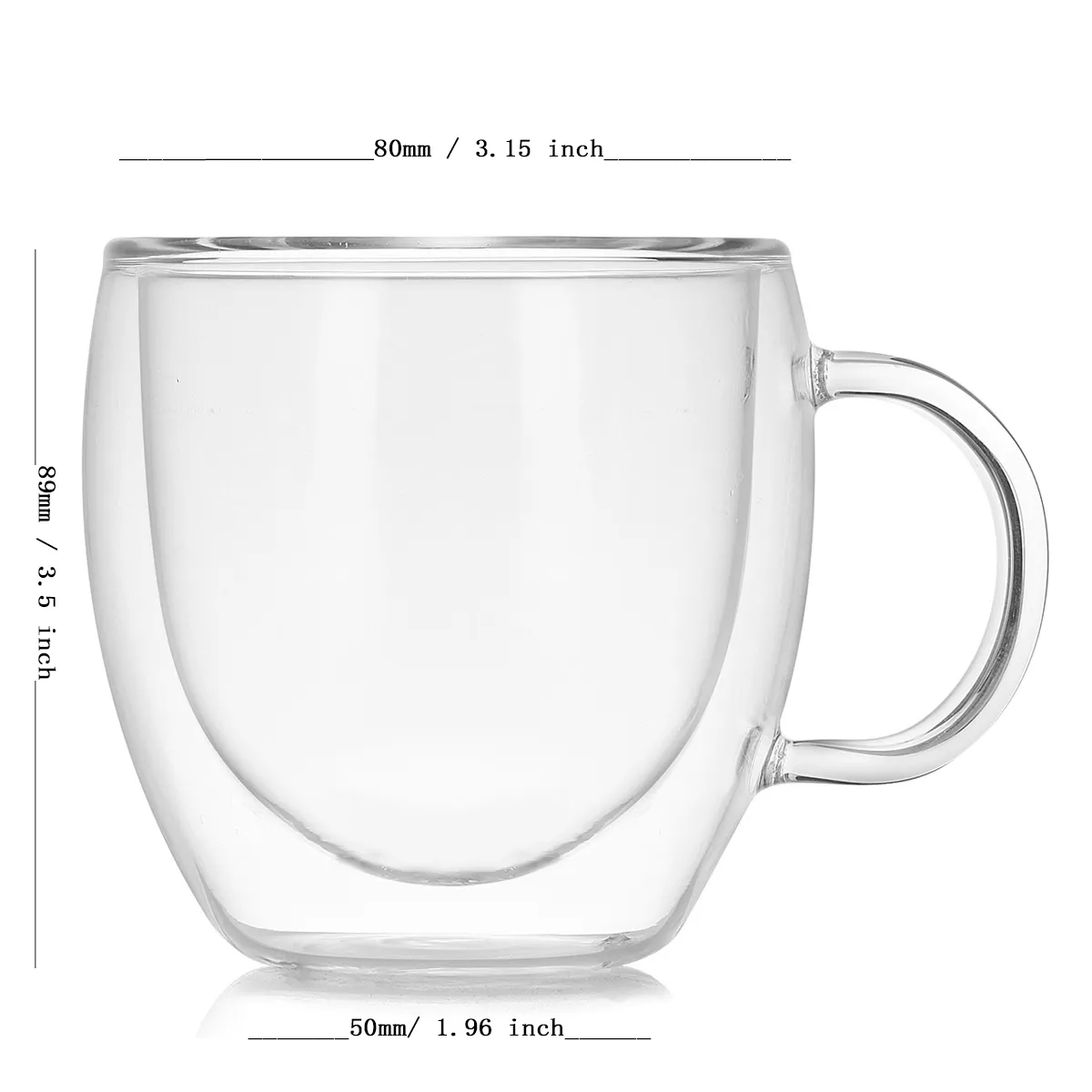 8.4oz Double Wall Glass Coffe Cup 3