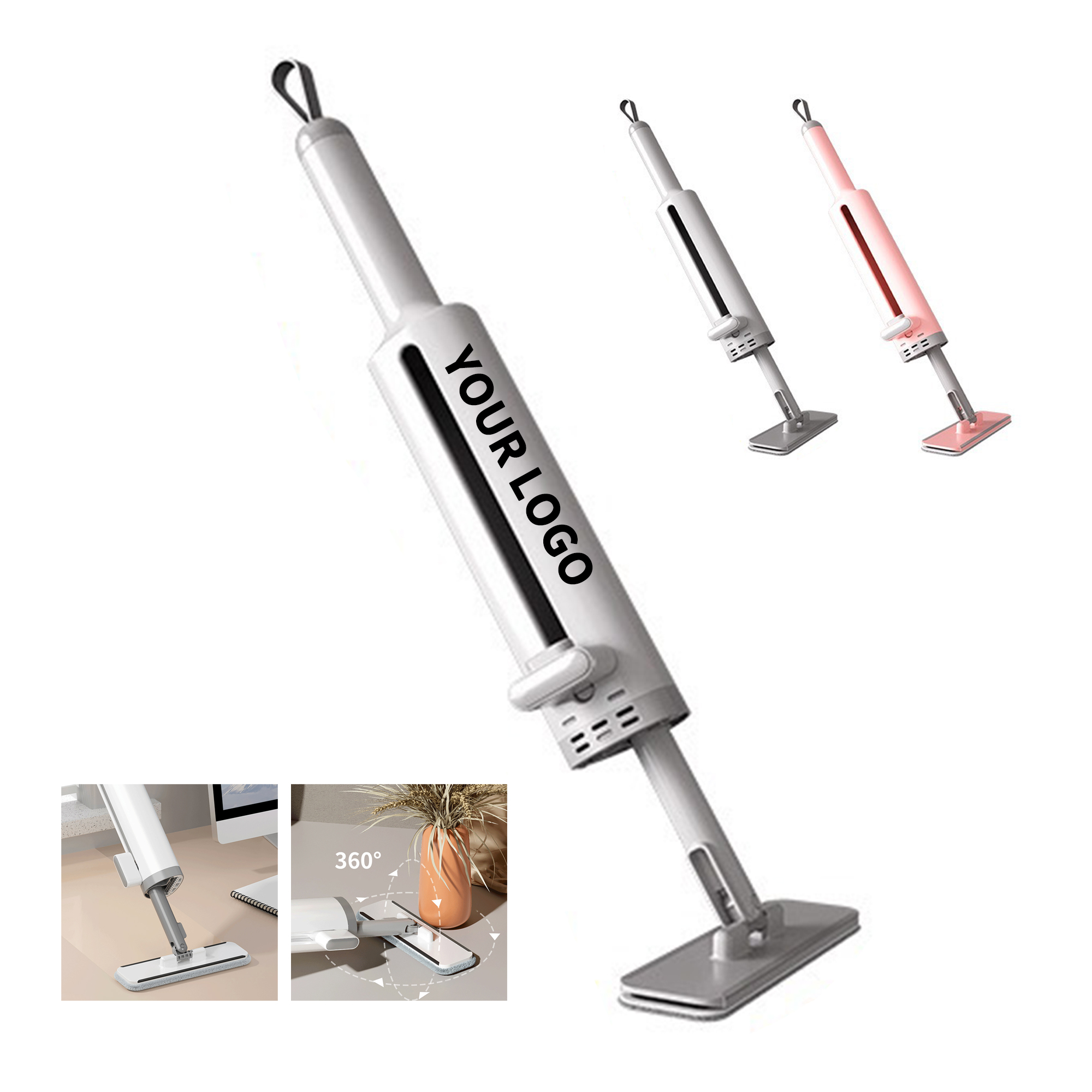 Compact Foldable Sponge Mop With Hanging Slot 18" x 6.3" x 1.8" 3