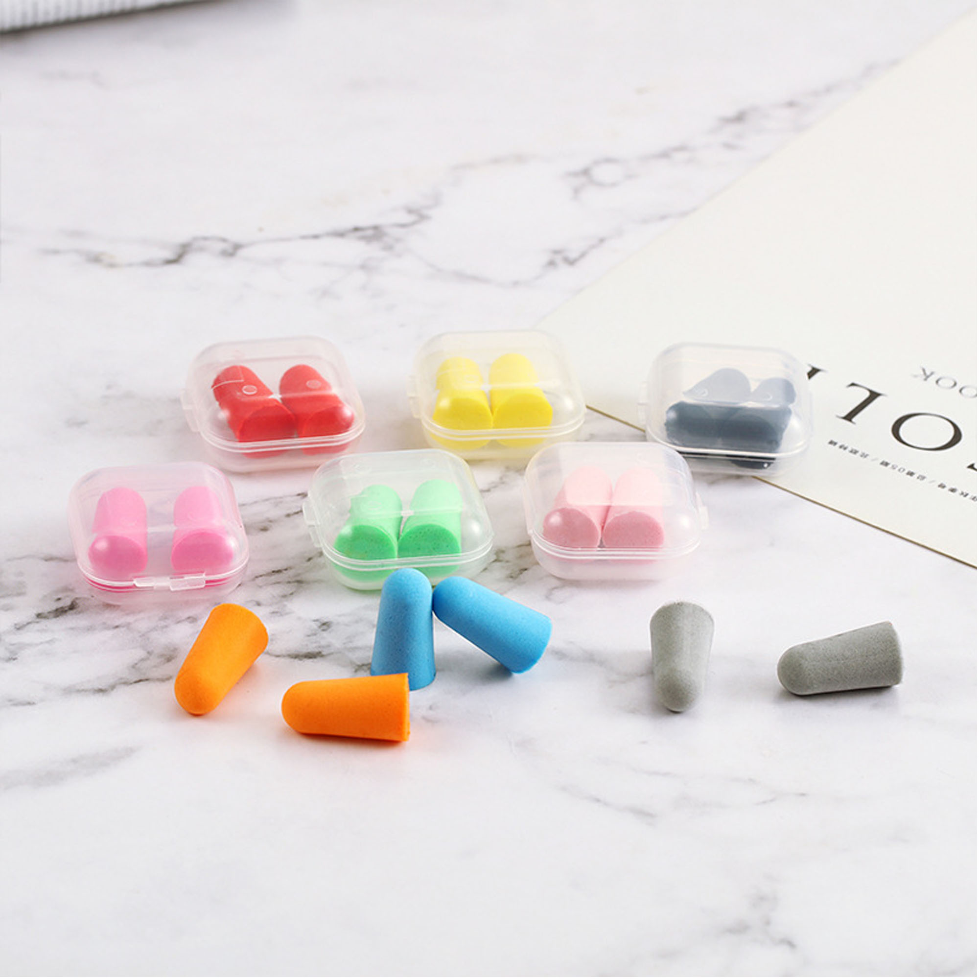 Slow-Return Foam Earplugs Bullet Tip Noise-Canceling for Sleep 1