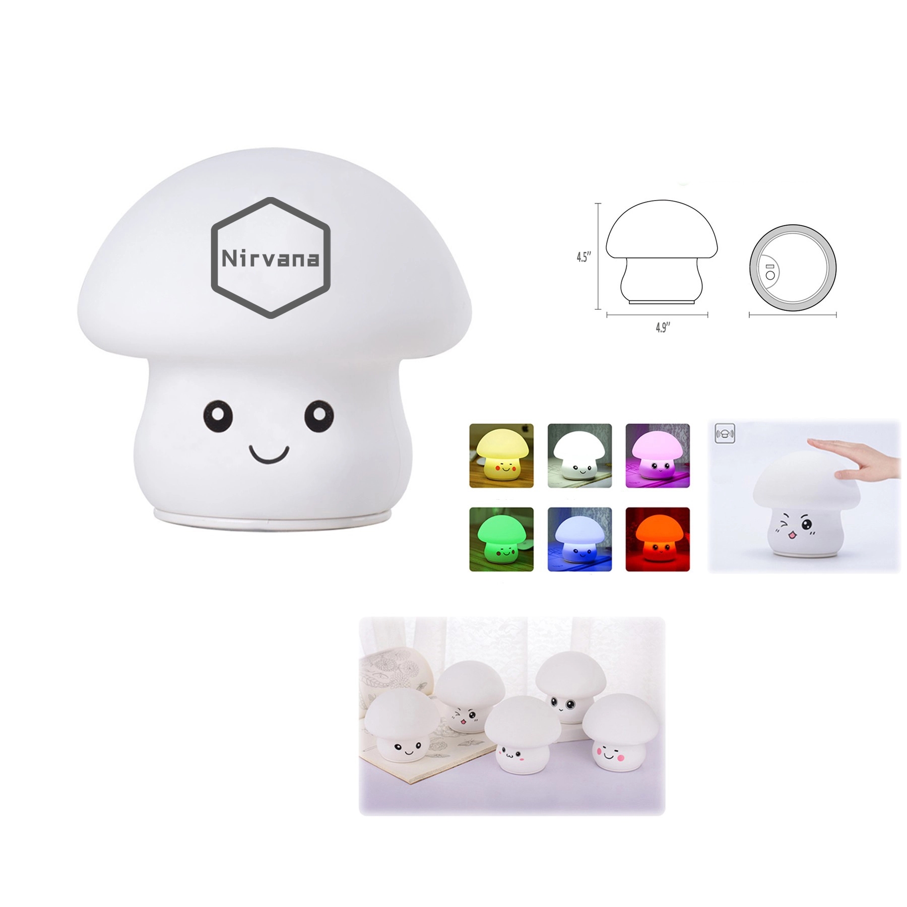 Silicone Touch Control Night Light Lamp 2
