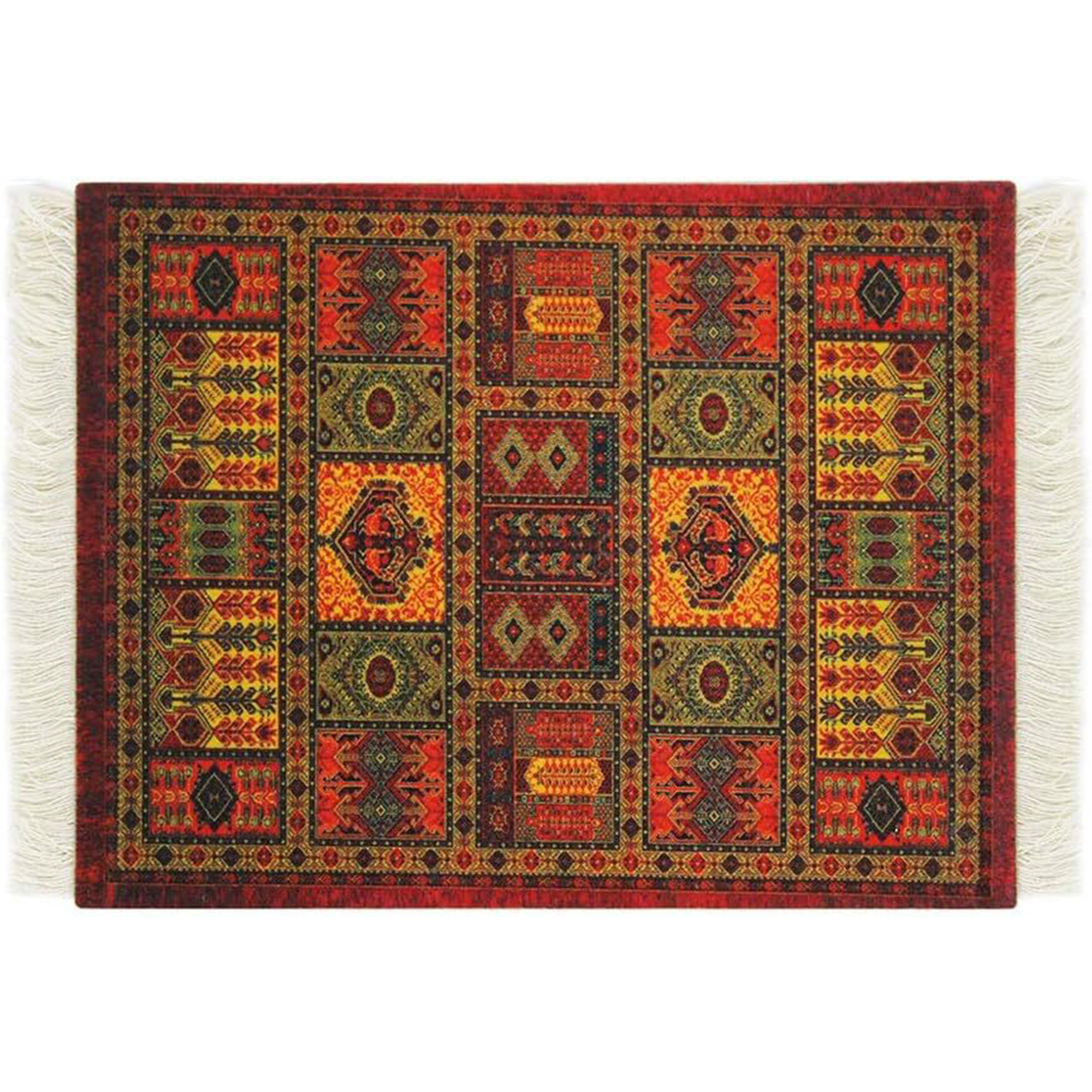 Fringe Edge Rug Mouse Pad Padded Protective Cloth Base 7.1" x 11" x 0.08" 9
