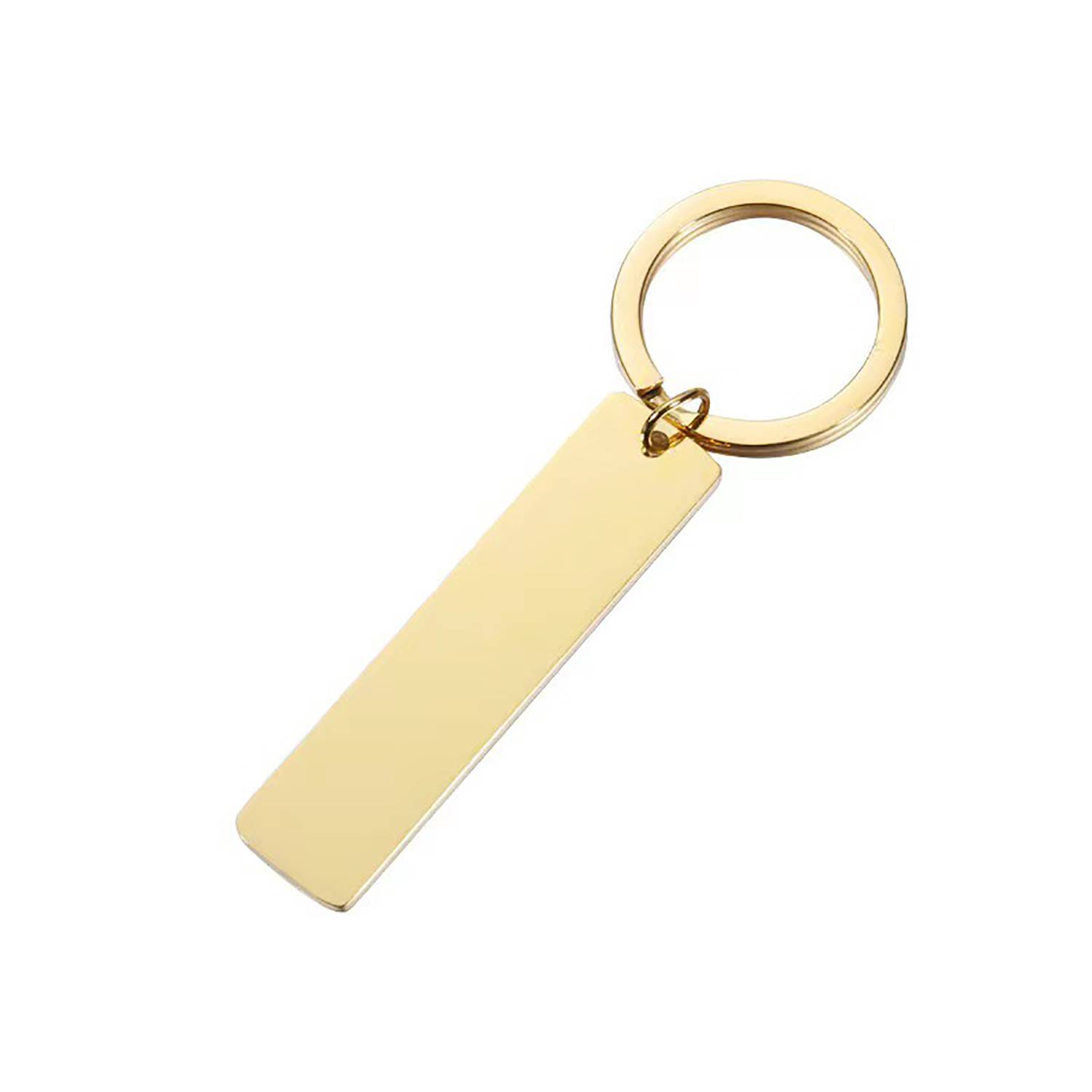 Rectangular Stainless Steel Tag Keychain 4