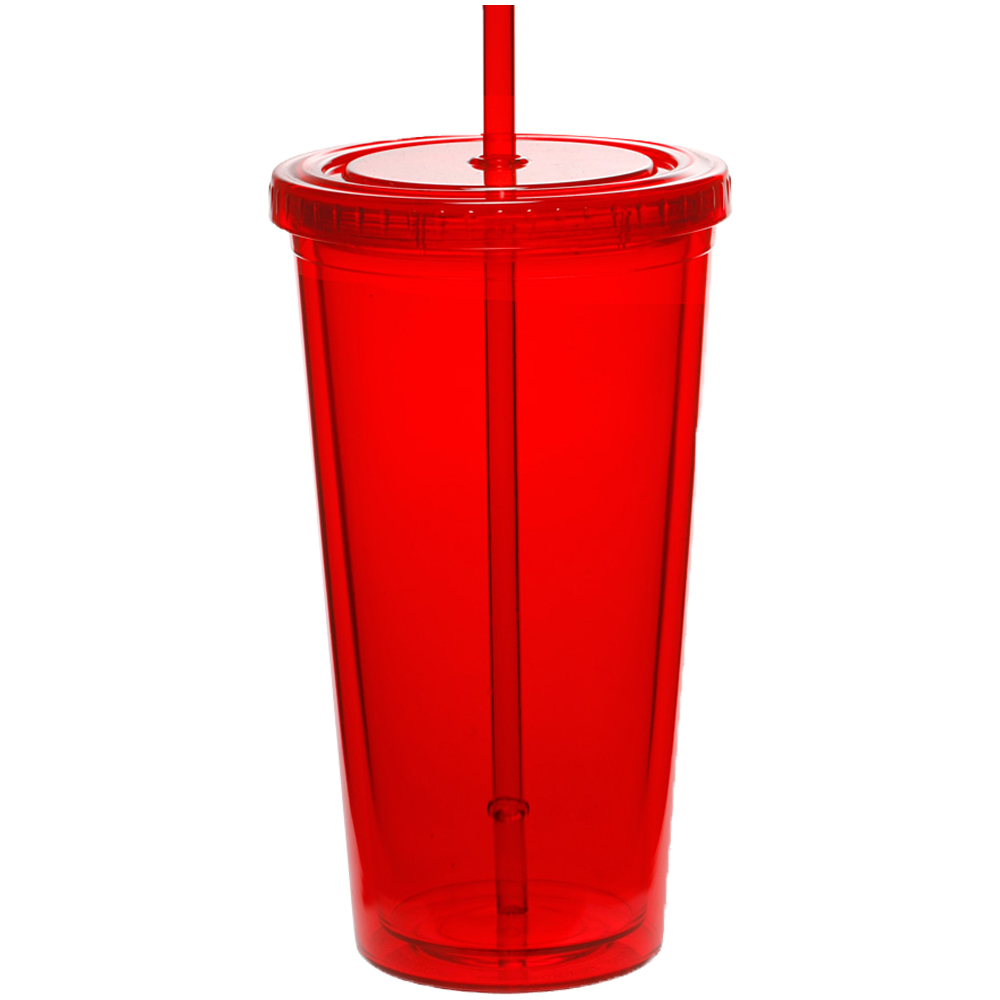 20 oz. Double Wall Acrylic Tumblers With Straws