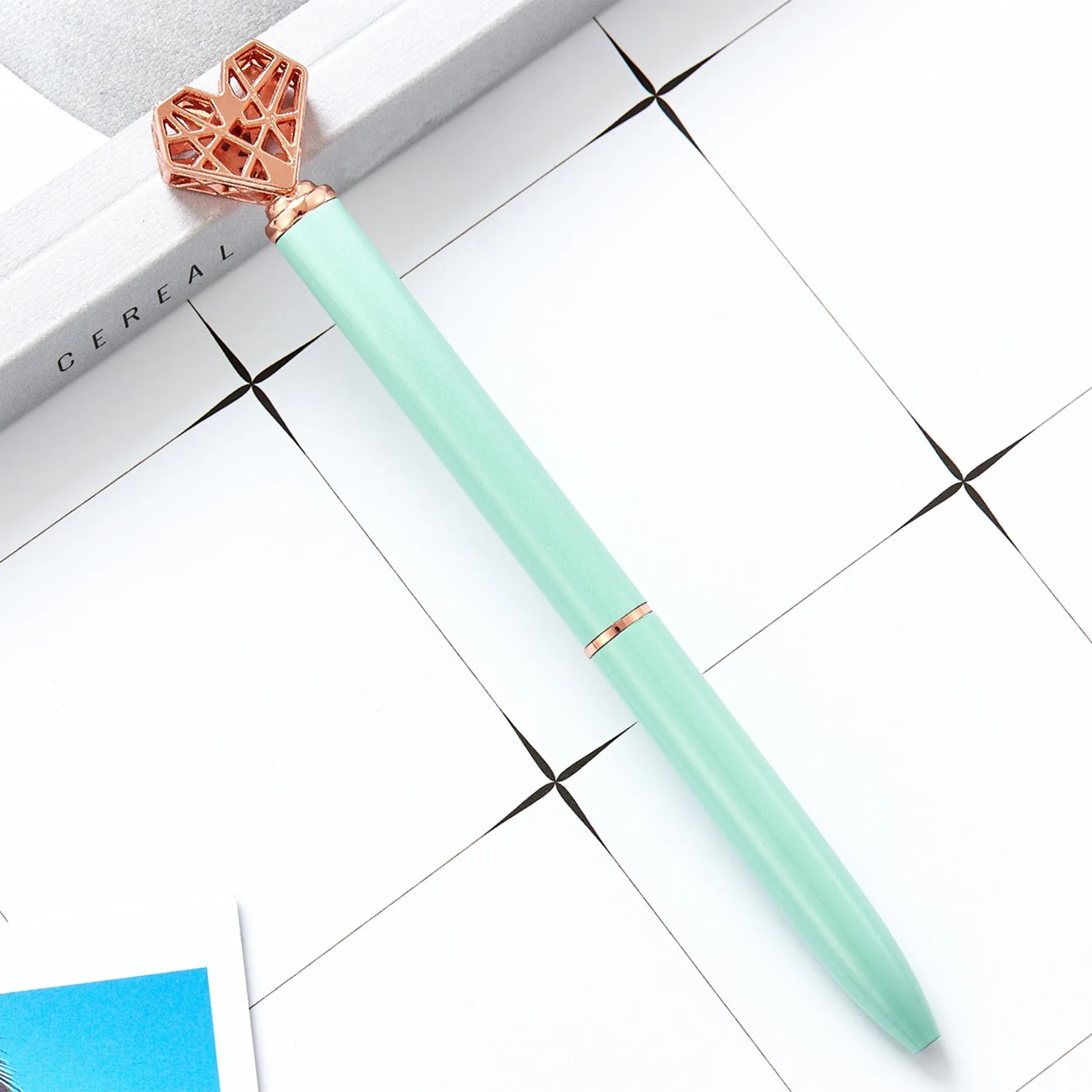 Heart Rose Gold Metal Pen 8
