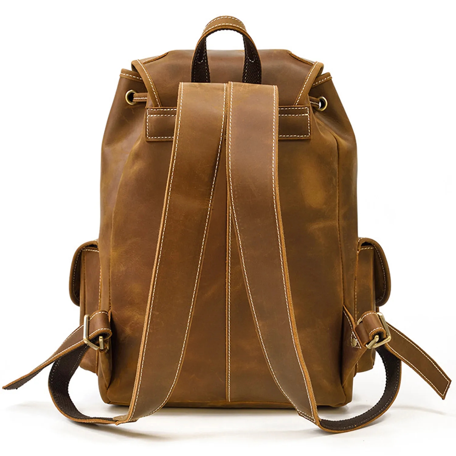 Vintage Leather Backpack for Travel 9