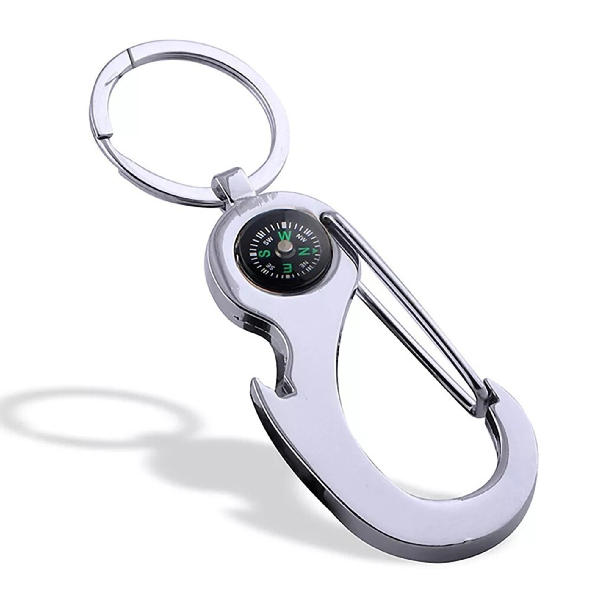 2-in-1 Compass and Bottle Opener Keychain