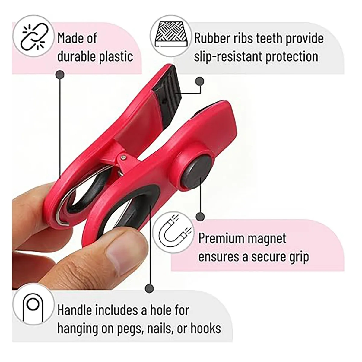 For Food Packaging Magnetic Bag Clips Mini Fridge Magnets 5