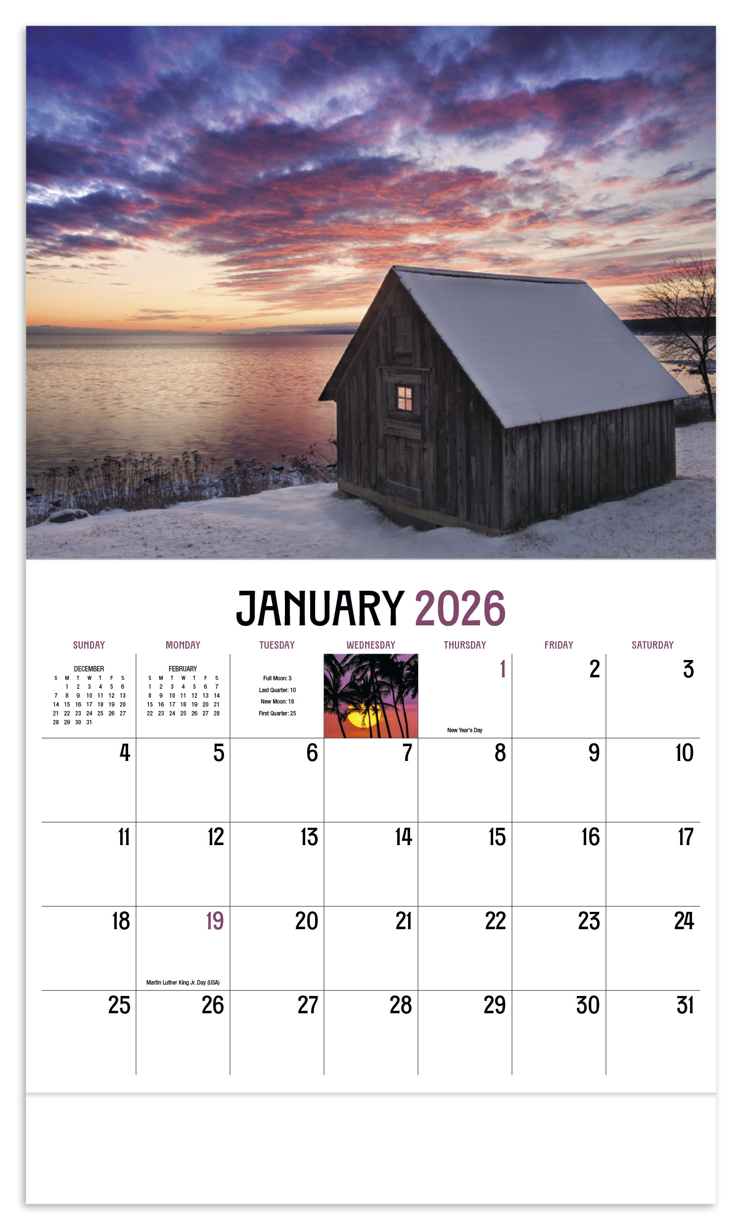 HotLine® Products Dawn to Dusk Appointment Calendar - Stapled 8