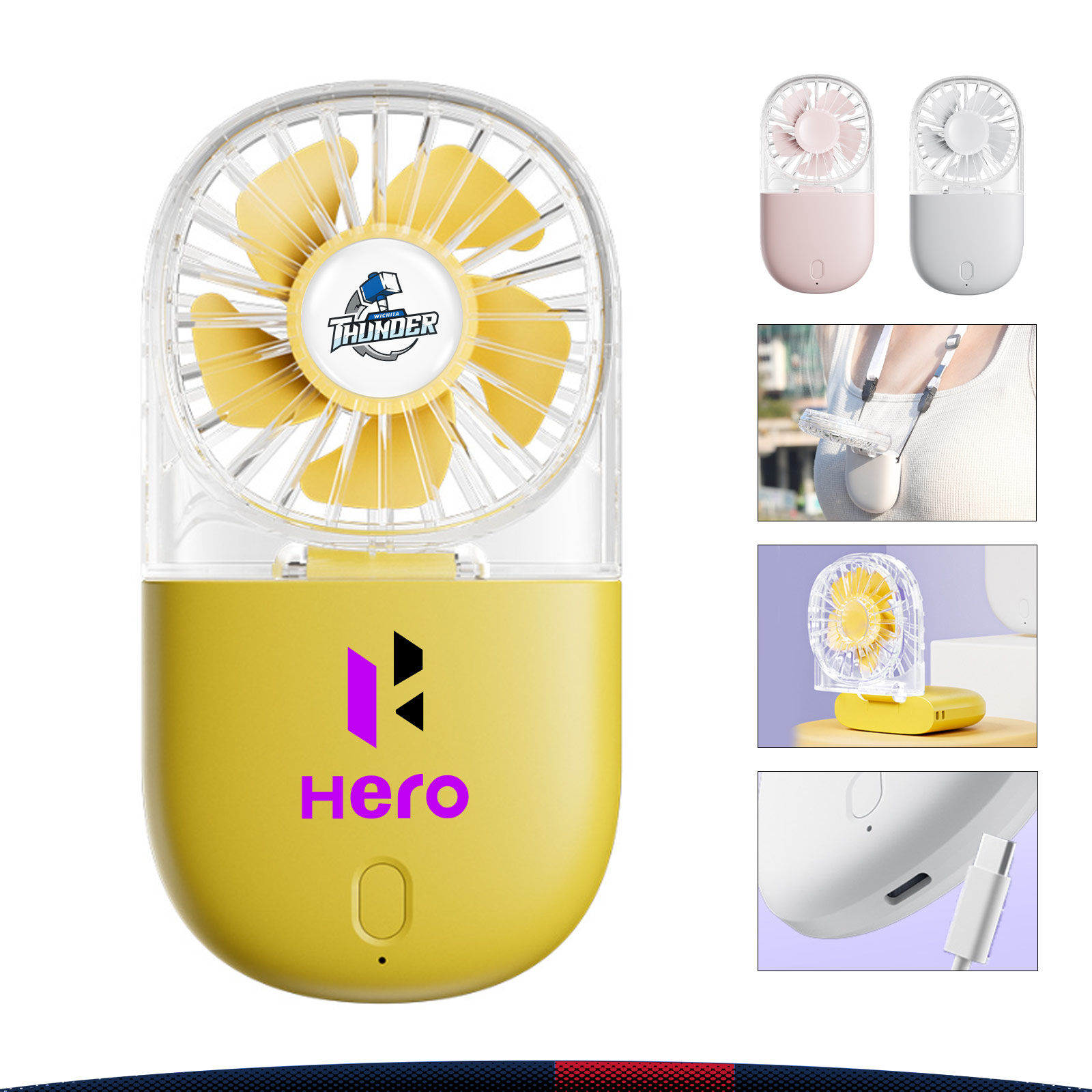 Zephyra Foldable Clear Handheld Fan 4
