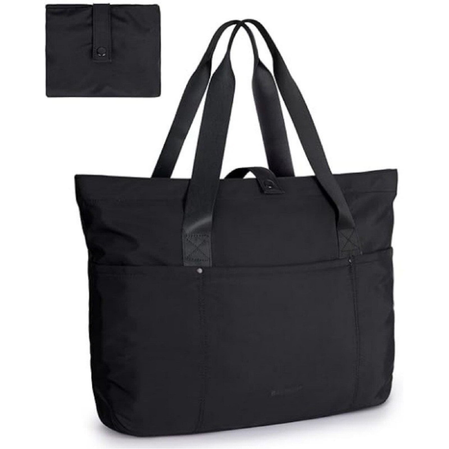 Foldable Tote Bag With Zipper Travel Large Shoulder Bag 2
