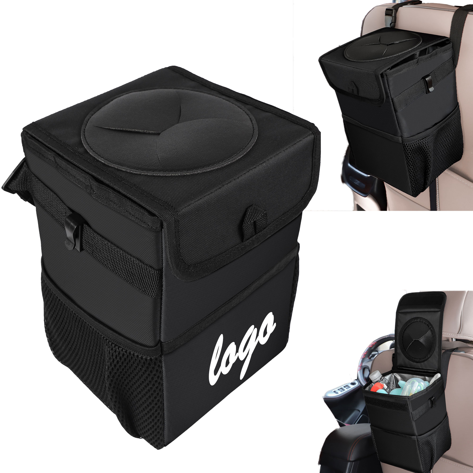 MOQ 30 Car Trash Can Foldable Storage Box 202oz 2
