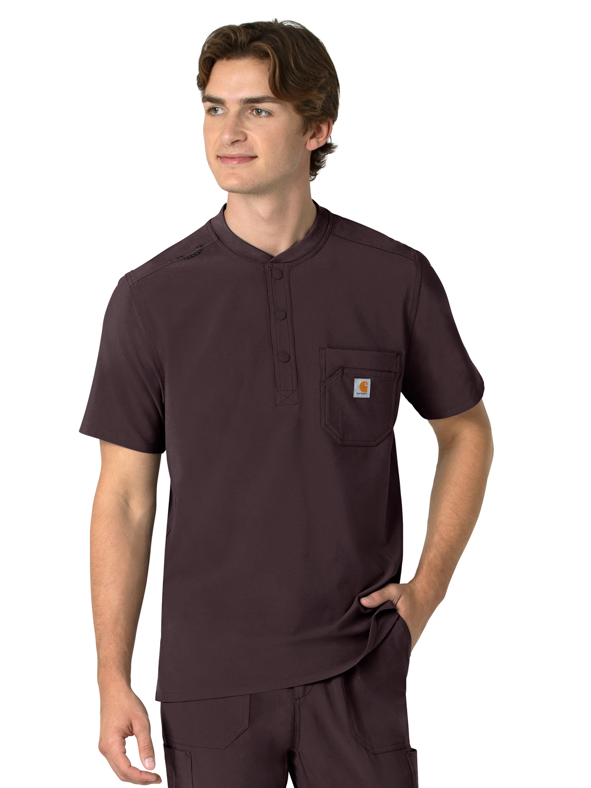 Carhartt Scrubs - Force Cross-Flex - Men's Three-Pocket Henley Top 6