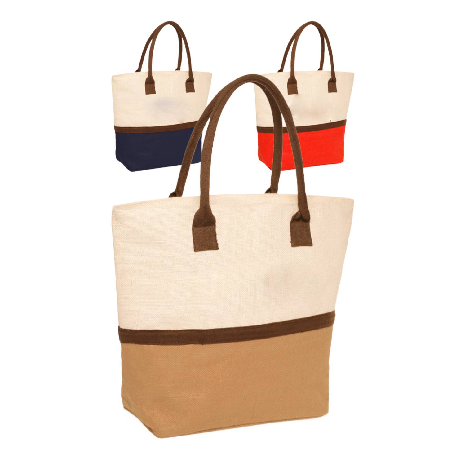 Dual Tone Jute Tote Bag, custom tote bag with logo imprint 2