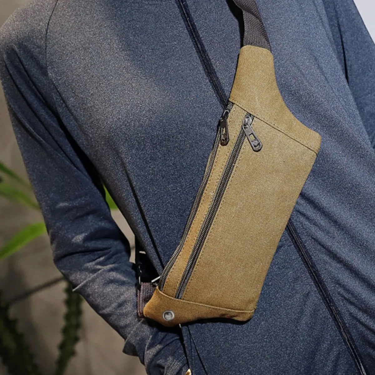 Durable Canvas Sport Fanny Pack Waist Bag 7