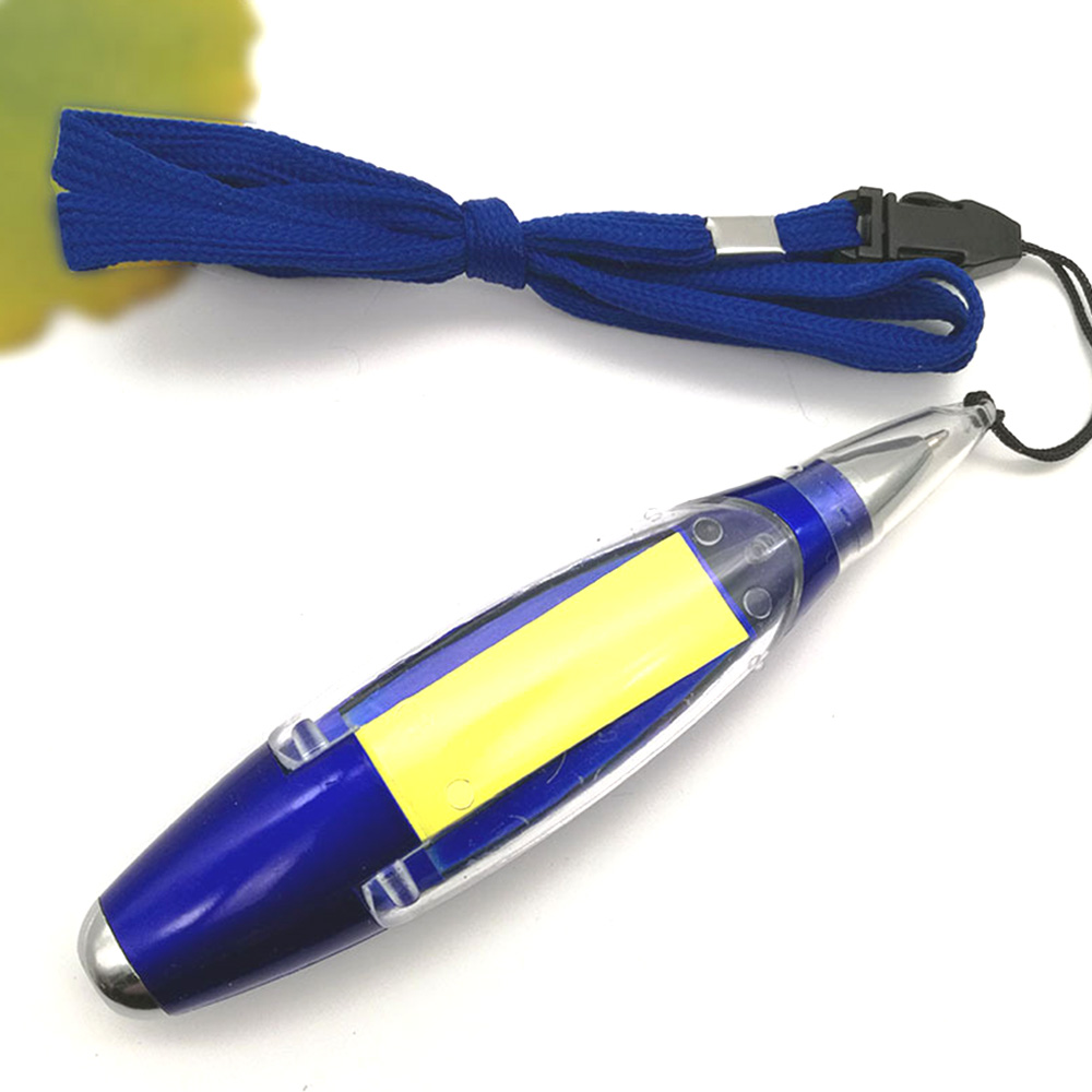 LED multifuncitional sticky note 1.0mm ballpoint pen with lanyard 9
