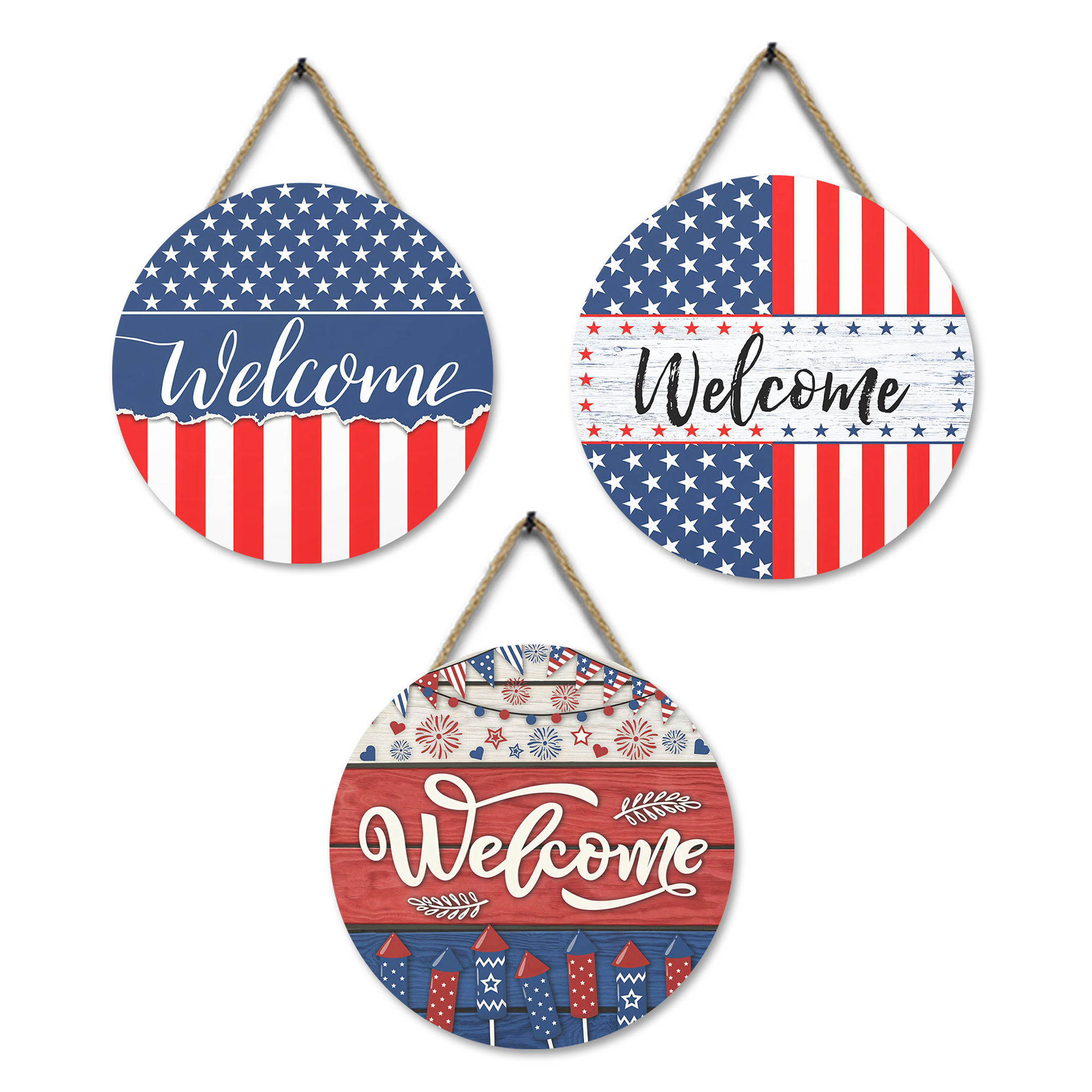 July 4th Festival Wall Decoration Wooden Listing 2
