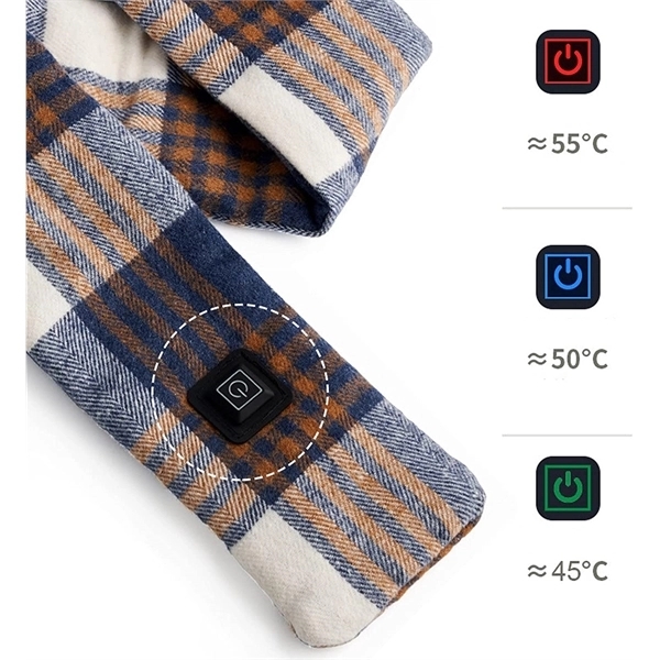 Warm Plaid Heated Scarf 2