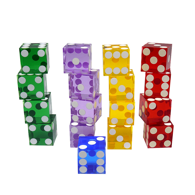 Acrylic Right Angle Roll Dice 9