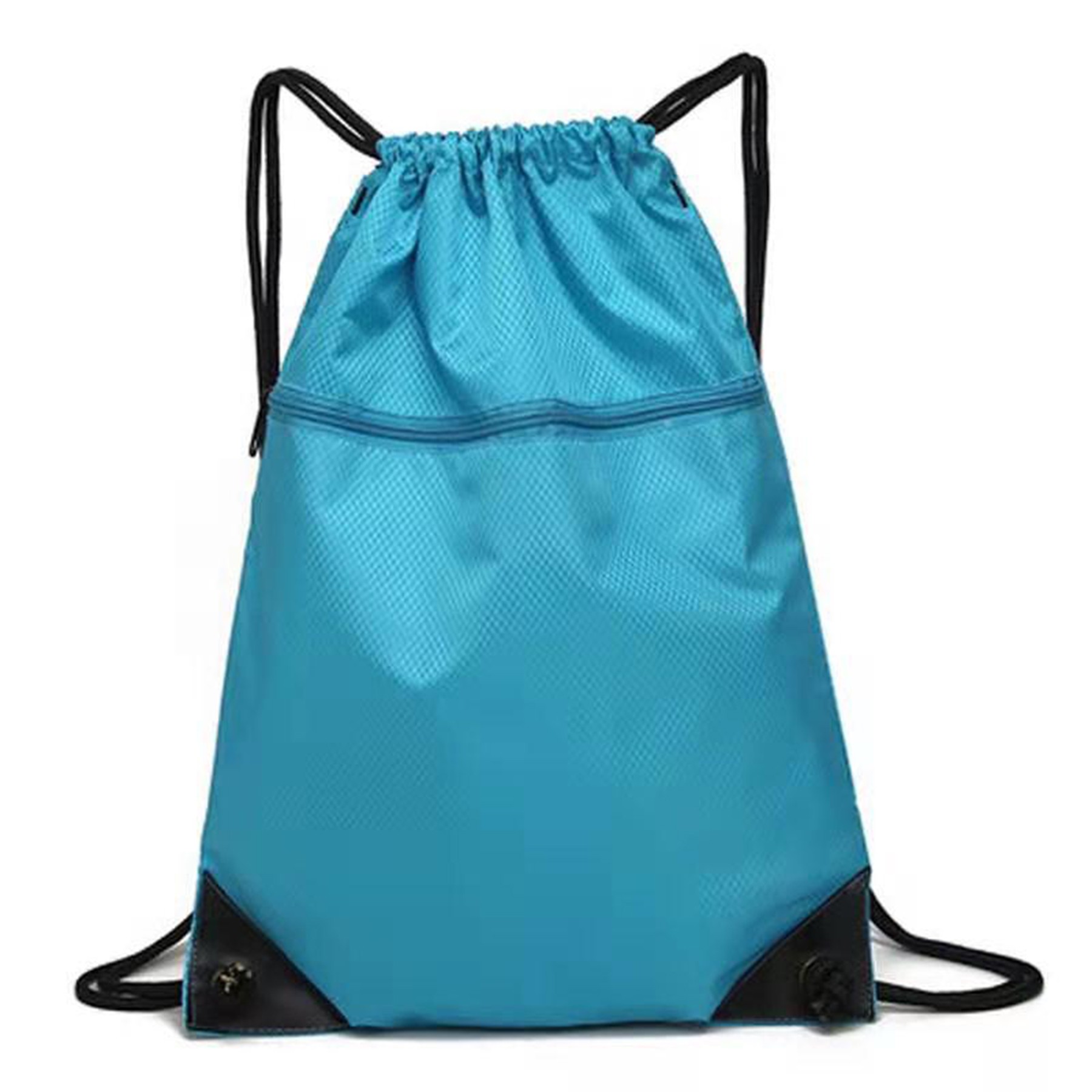 Drawstring Backpack with Front Zipper Pocket 12
