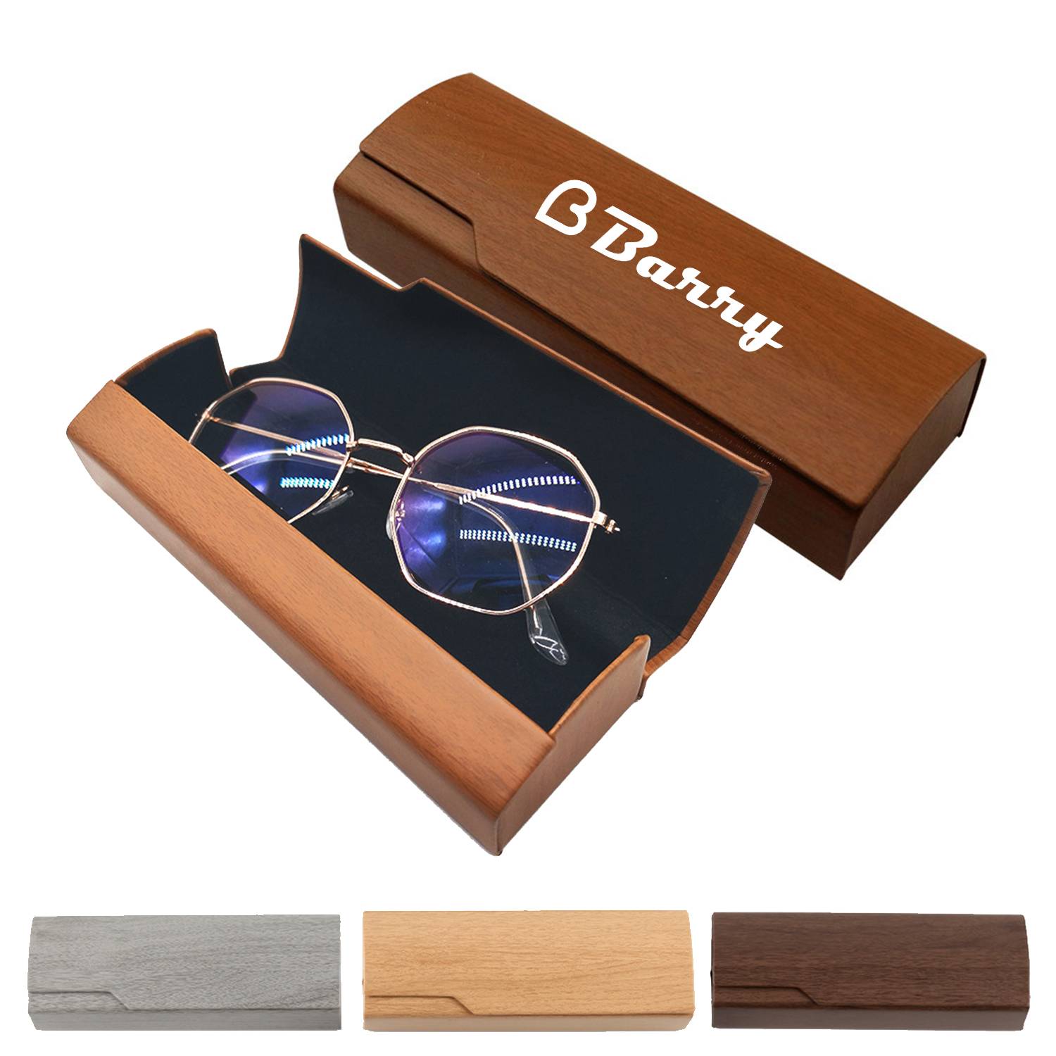 Imitation Wood Grain Eyewear Case