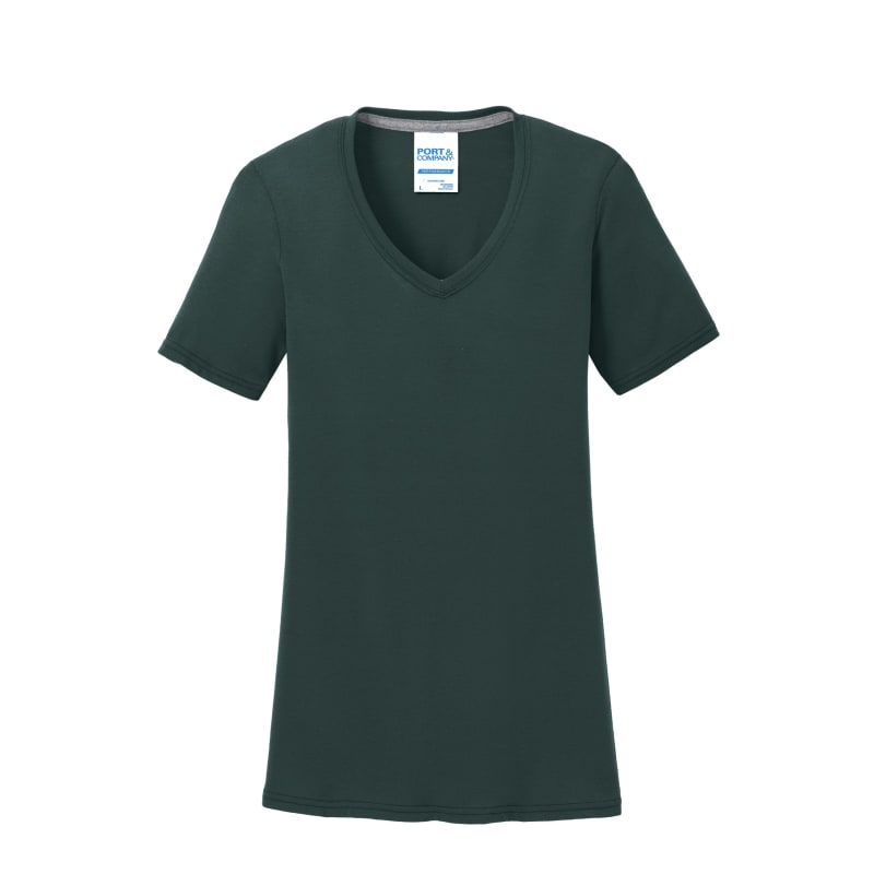 Port & Company Women's Performance Blend V-Neck Tee. 66