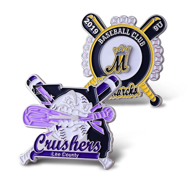 2" Custom Soft Enamel Baseball Pin 5