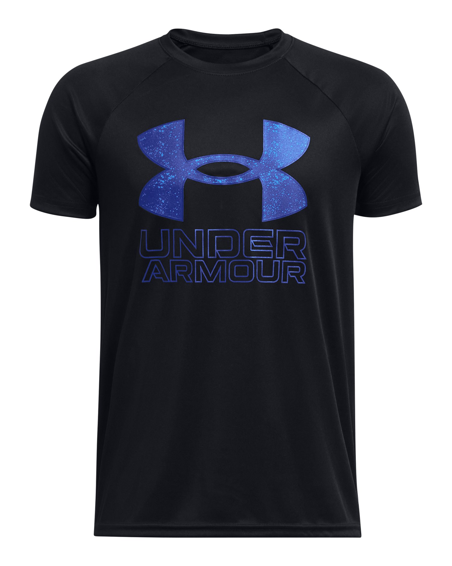 UA Tech Hybrid Print Fill Boys' Short Sleeve 19