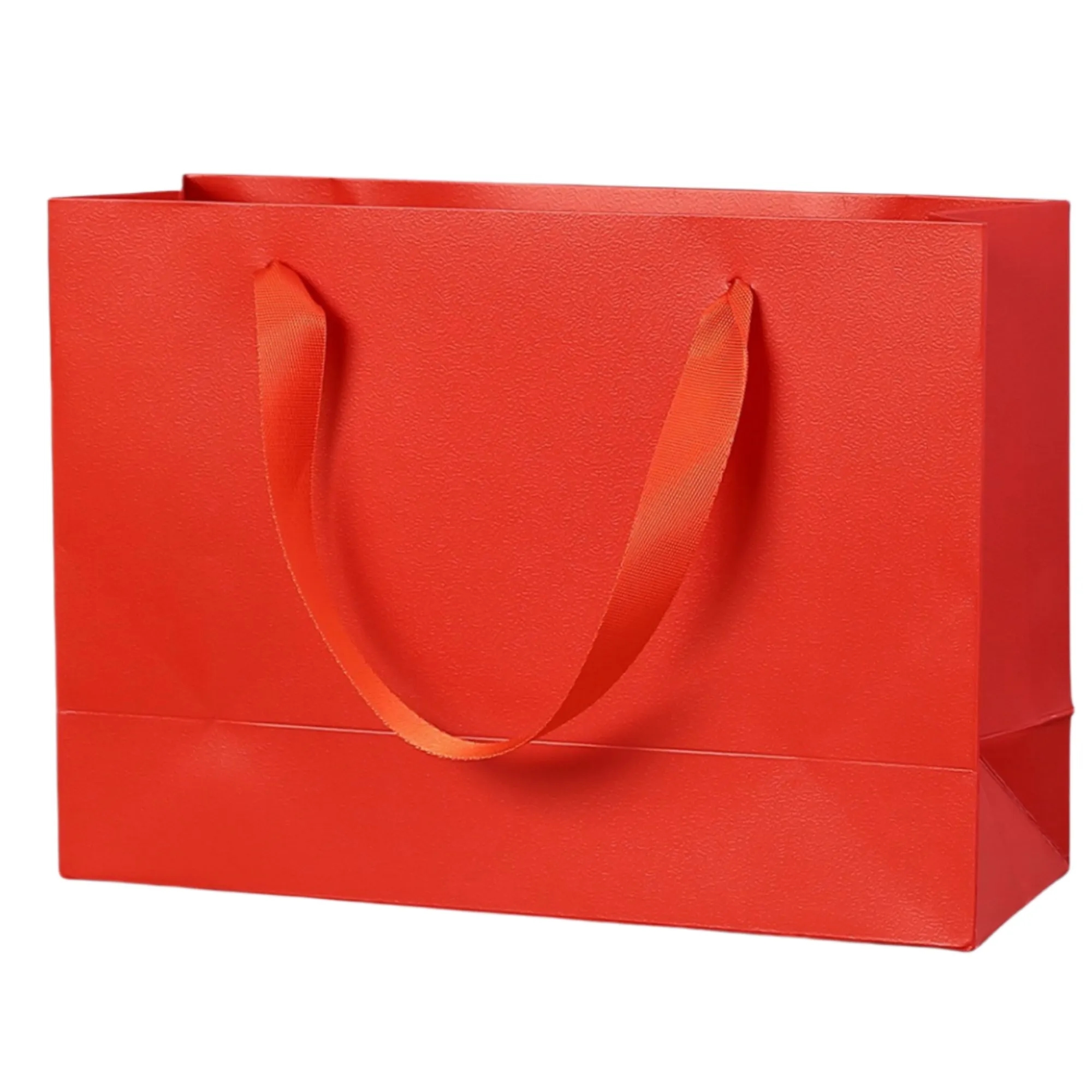 White Kraft Paper Shopping Bags with Ribbon Handles 3