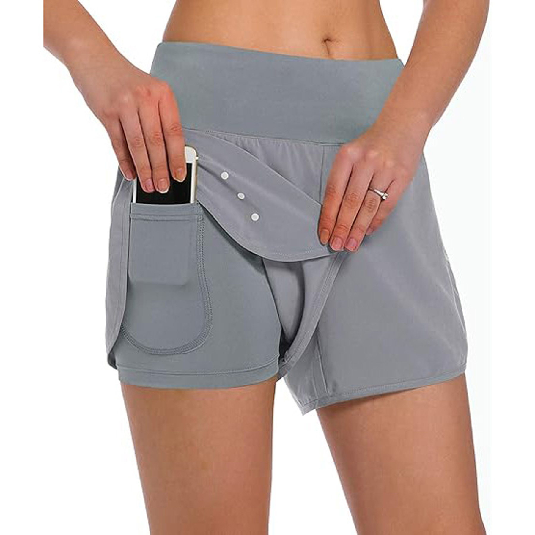 Women's 2 in 1 Running Shorts 15
