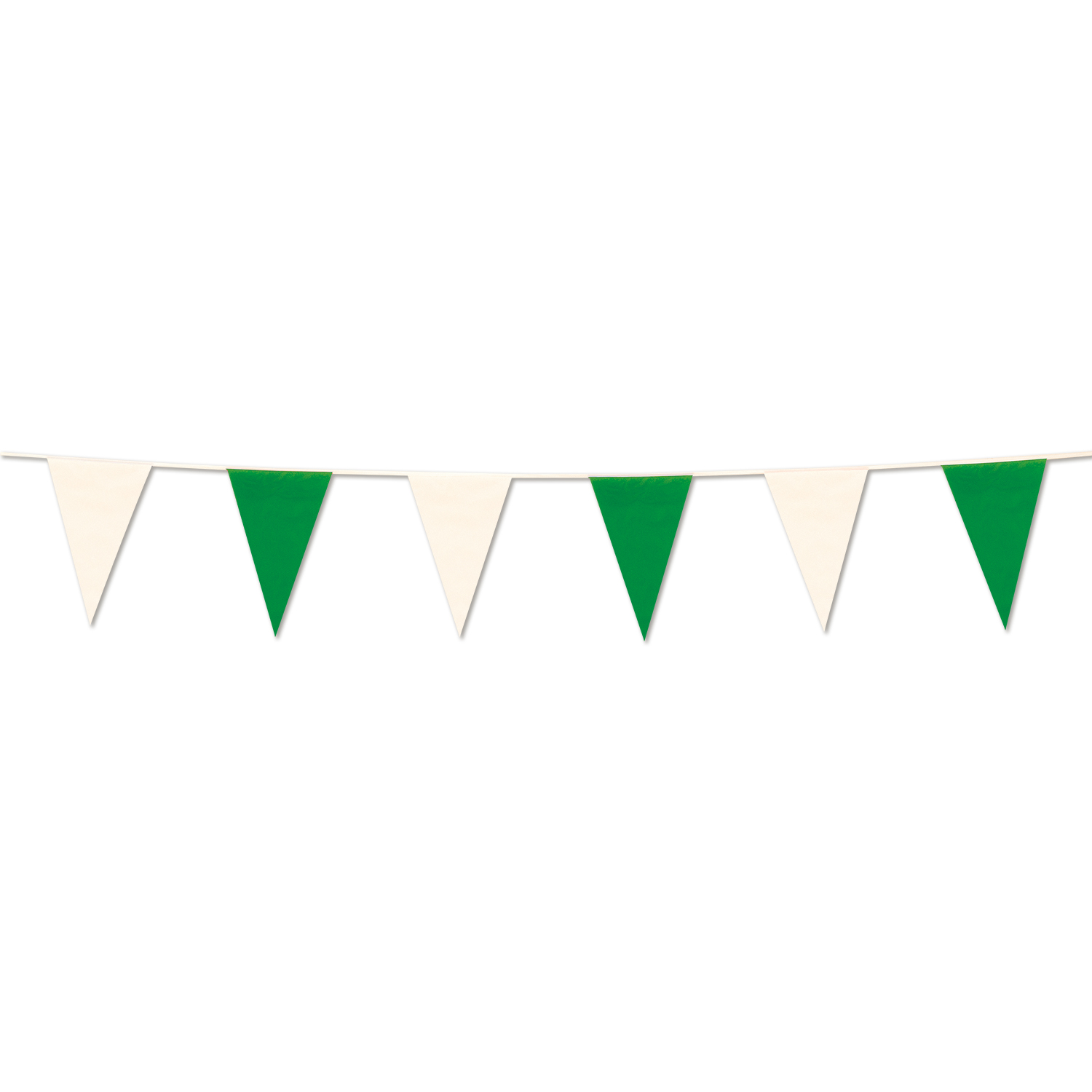 105' Green & White Pennant String 3