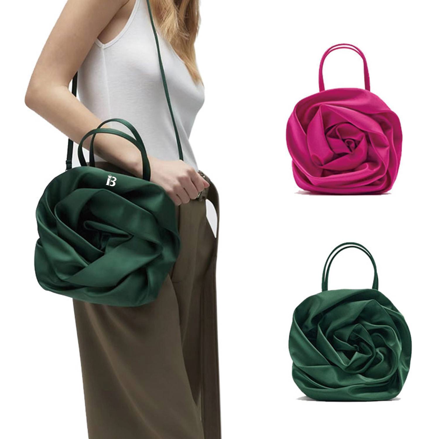 Silk Flower Crossbody bag Handbag