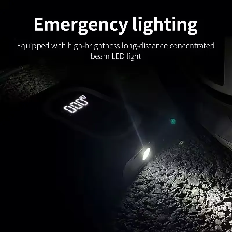 Digital Display Electric Air Compressor & Car Jump Starter 5