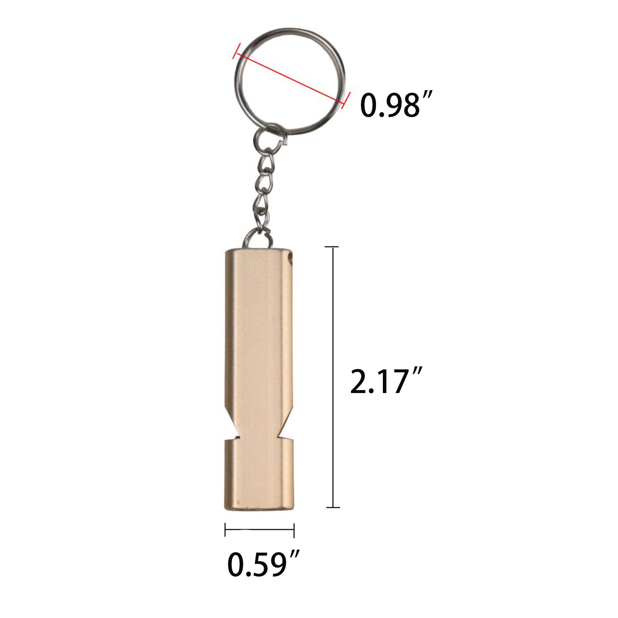 Emergency Survival Double Tube Whistle Keychain 1